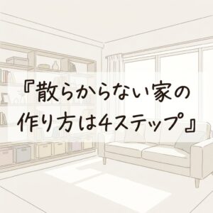 散らからない家の作り方は4ステップ