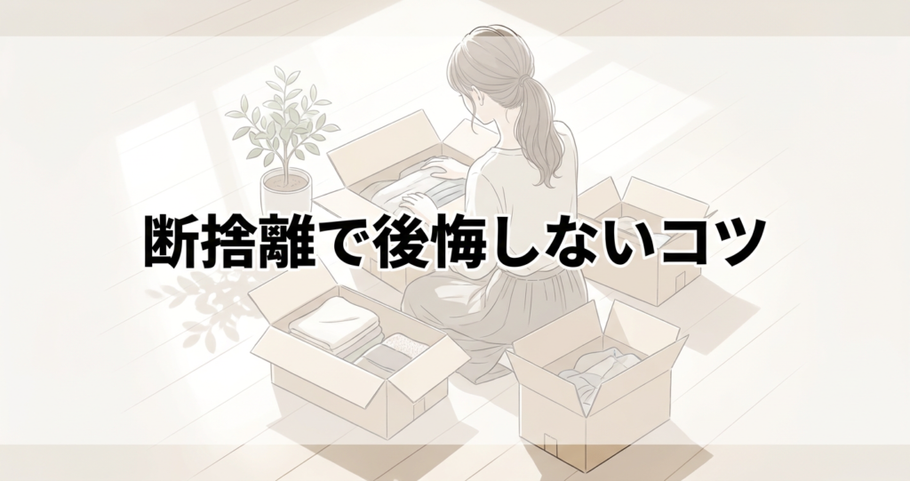 断捨離で後悔しないコツ